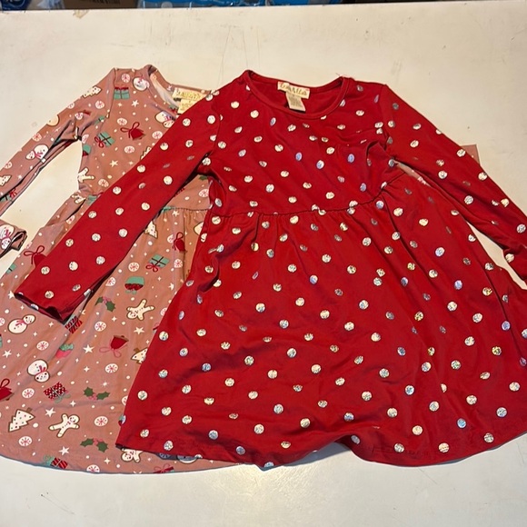 Two Girls Holiday Long Sleeve Dress Size 6 - Picture 1 of 3